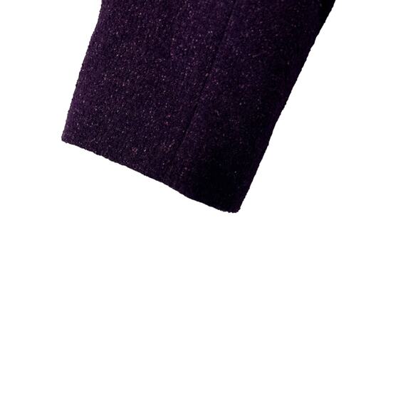Epsilon purple silk wool blend button front coat 6 - Picture 3 of 8